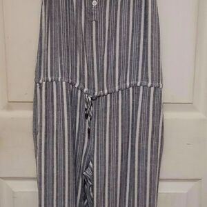 Rails Striped Sleeveless Jumpsuit in Gray & White